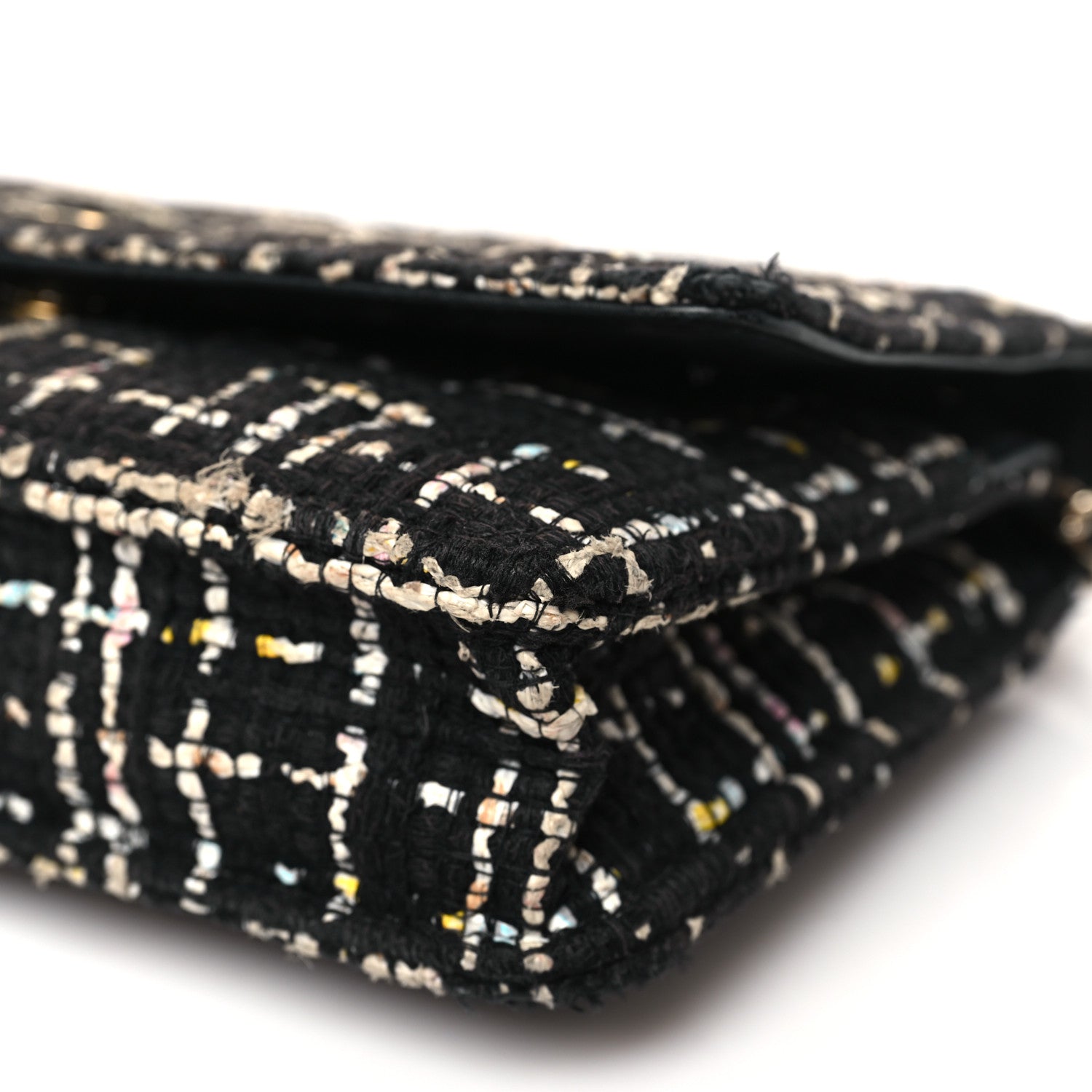 Chanel Tweed Wallet On Chain WOC Black 11 of 11