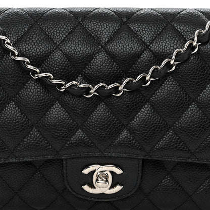 Chanel Caviar Quilted Medium Double Flap Black 7 of 13