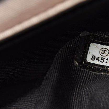 Chanel Lambskin Chevron Small Single Flap Bag Black Beige 7 of 16