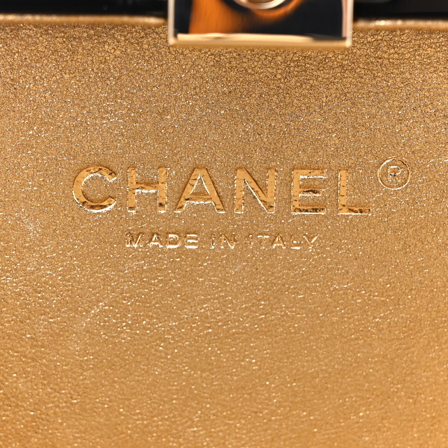 Chanel Plexiglass Perfume Bottle Clutch Black Gold 6 of 12