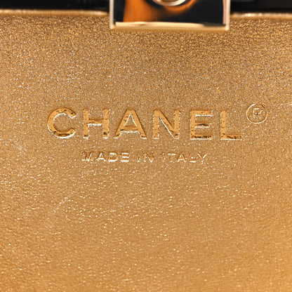 Chanel Plexiglass Perfume Bottle Clutch Black Gold 6 of 12