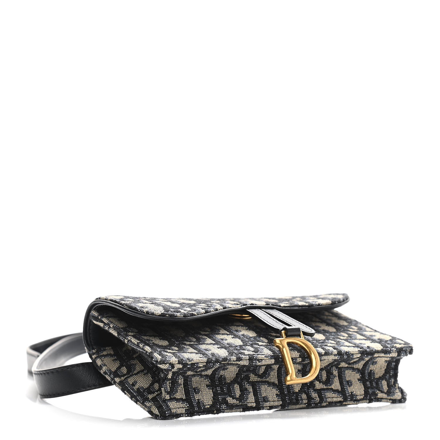 Christian Dior Oblique Saddle Belt Bag Blue 4 of 11