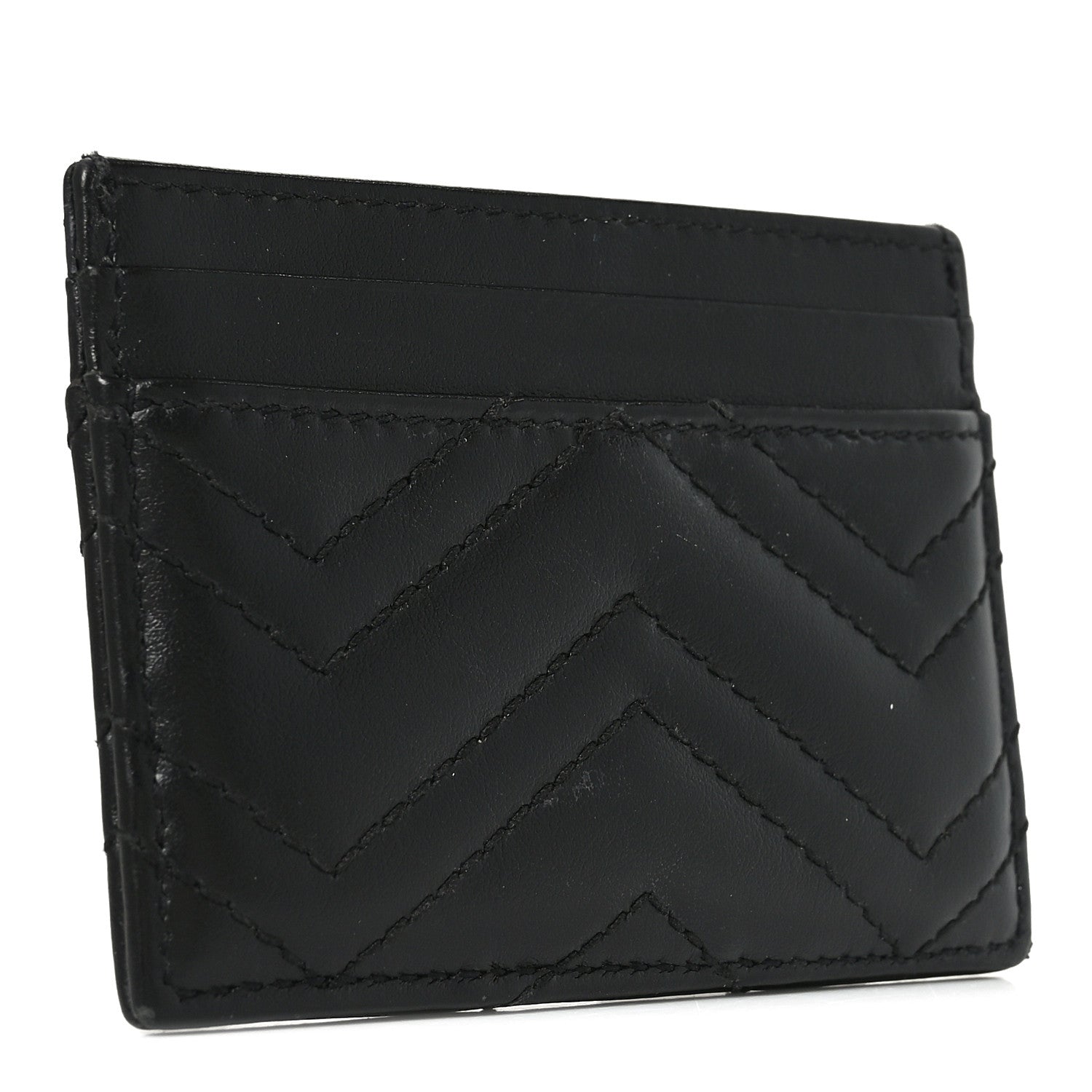 Gucci Calfskin Matelasse GG Marmont Card Holder Black 3 of 6