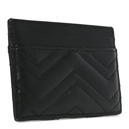 Gucci Calfskin Matelasse GG Marmont Card Holder Black 3 of 6