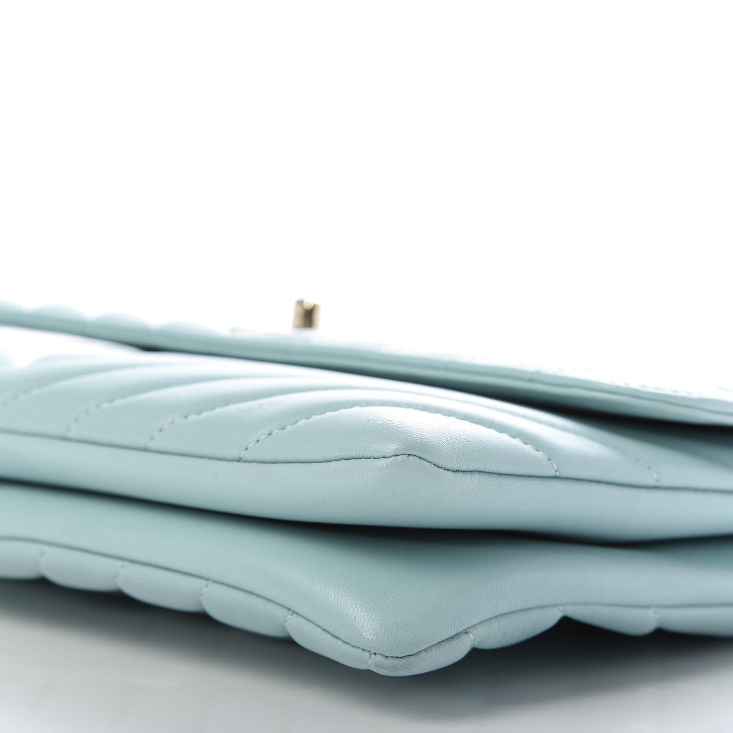 Chanel Lambskin Chevron Quilted Medium Trendy CC Flap Light Blue 6 of 10