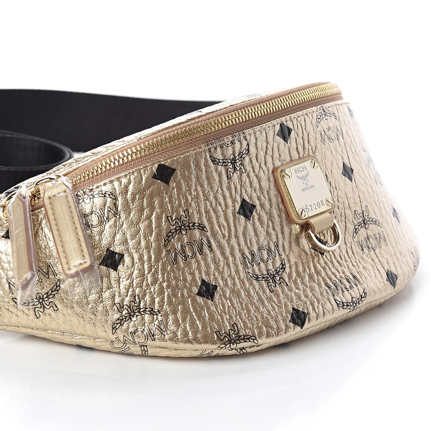 Metallic Visetos Stark Belt Bag Gold