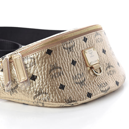 MCM Metallic Visetos Stark Belt Bag Gold 8 of 9