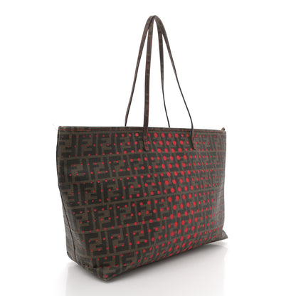 Fendi Zucca Spalmati Perforated Medium Roll Tote Tobacco 3 of 14