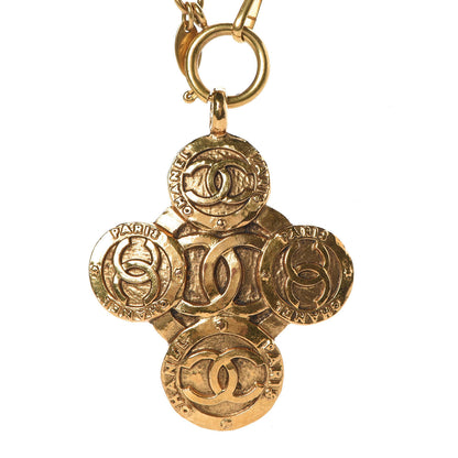 Chanel CC Chain Pendant Long Necklace Gold 5 of 6