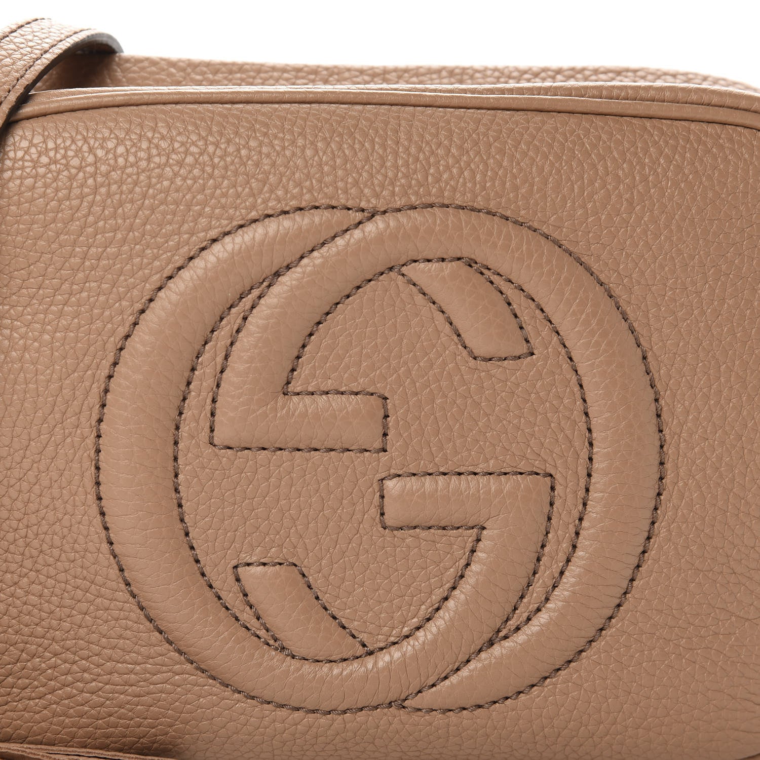 Gucci Pebbled Calfskin Small Soho Disco Bag Camelia 10 of 10