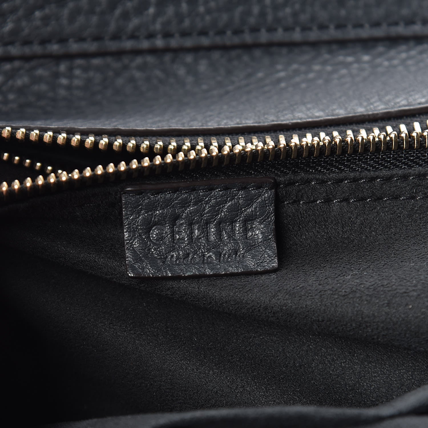 Celine Drummed Calfskin Mini Luggage Anthracite 7 of 18