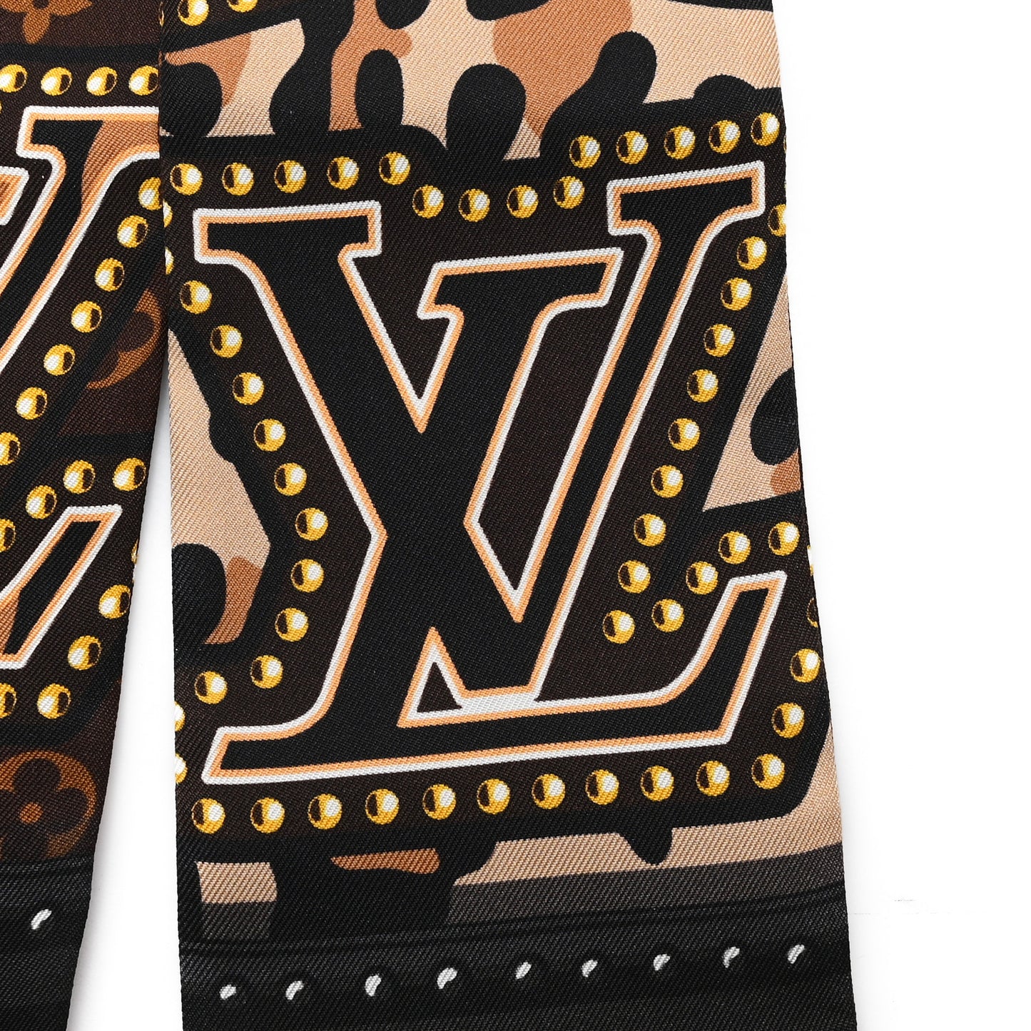 Silk Monogram LV World Bandeau Brown