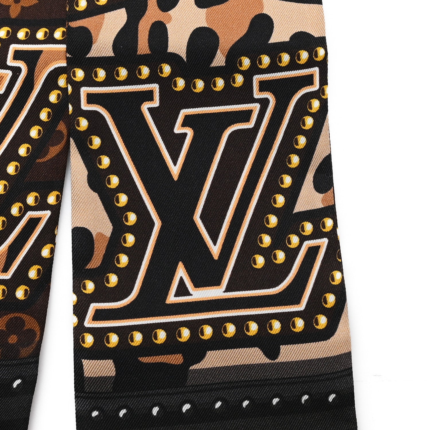 Louis Vuitton Silk Monogram LV World Bandeau Brown 3 of 3