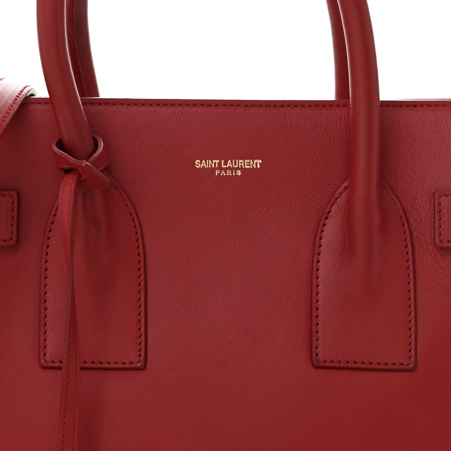 Saint Laurent Calfskin Small Sac De Jour Oxblood 8 of 10
