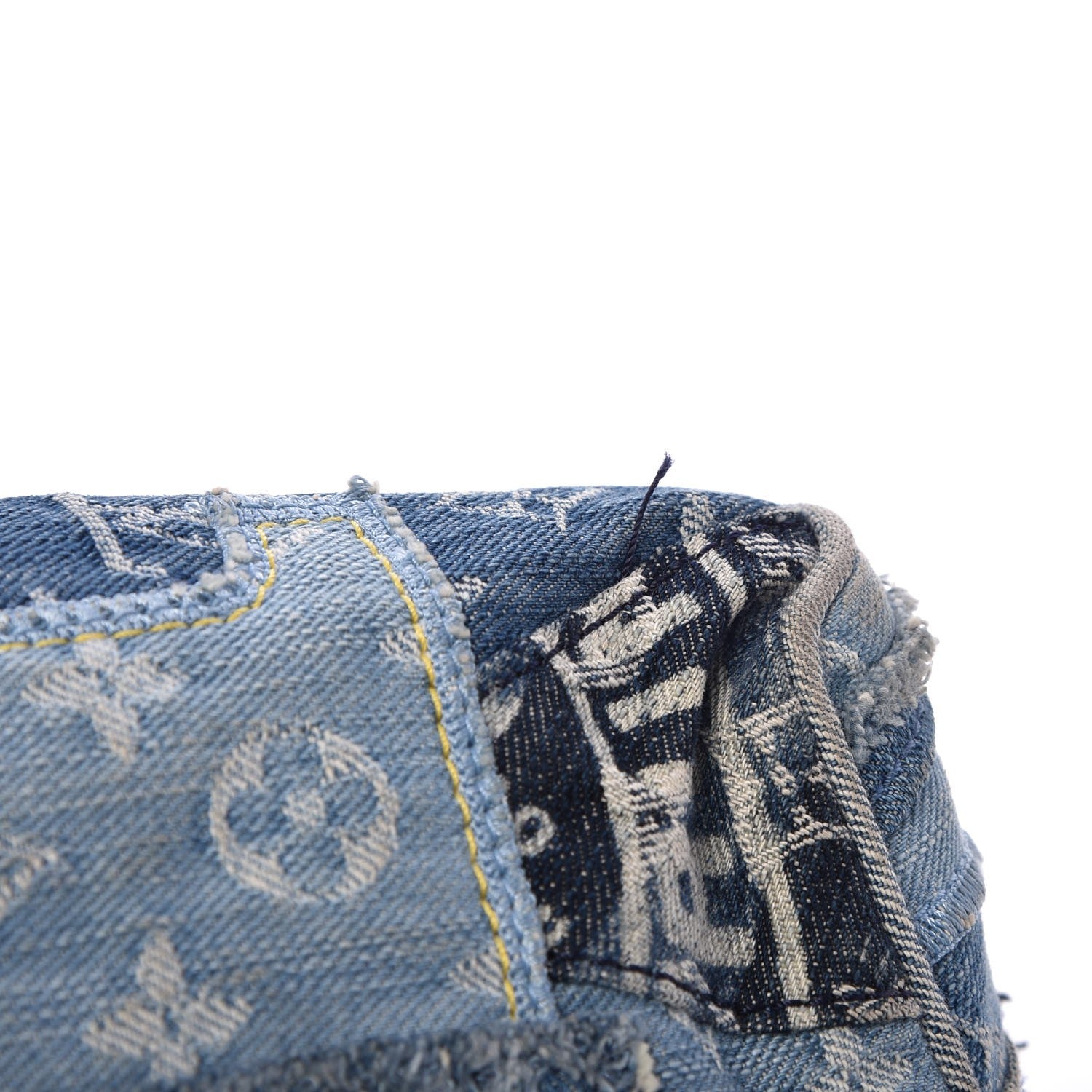 Louis Vuitton Denim Patchwork Speedy 30 Blue 8 of 9