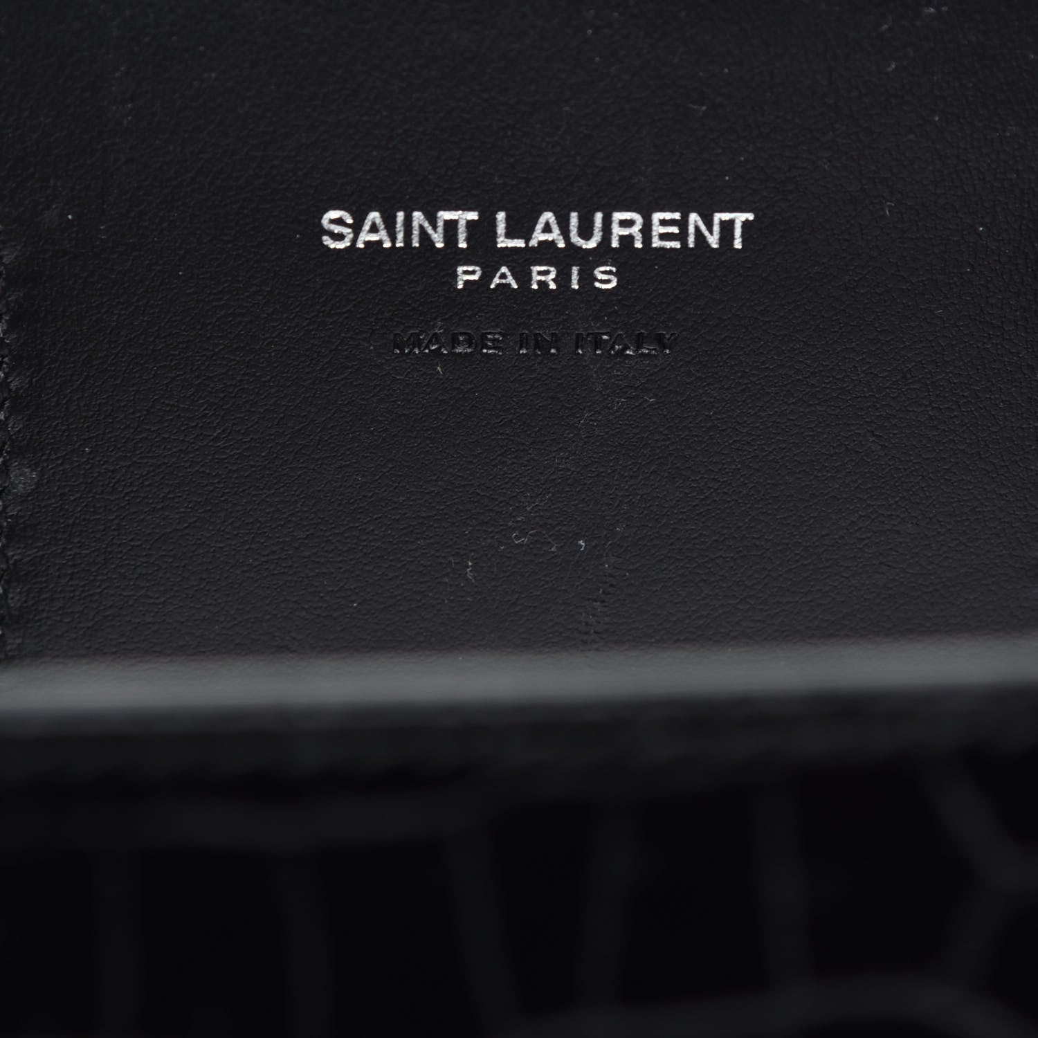 Saint Laurent Calfskin Crocodile Embossed Nano Sac De Jour Black 7 of 10