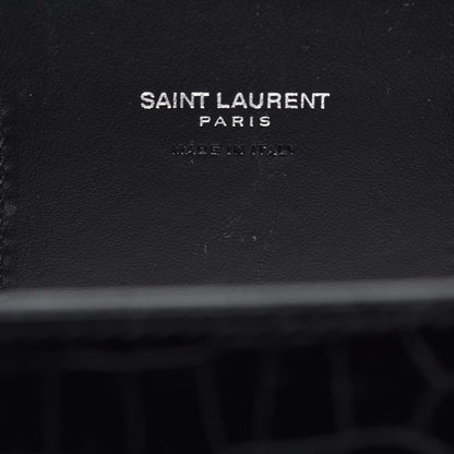 Saint Laurent Calfskin Crocodile Embossed Nano Sac De Jour Black 7 of 10