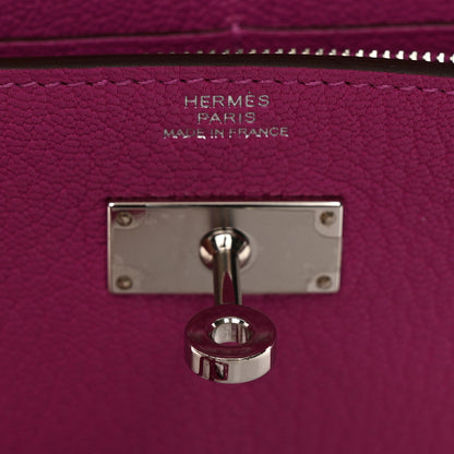 Hermes Chevre Mysore Kelly Wallet To Go Magnolia 6 of 10