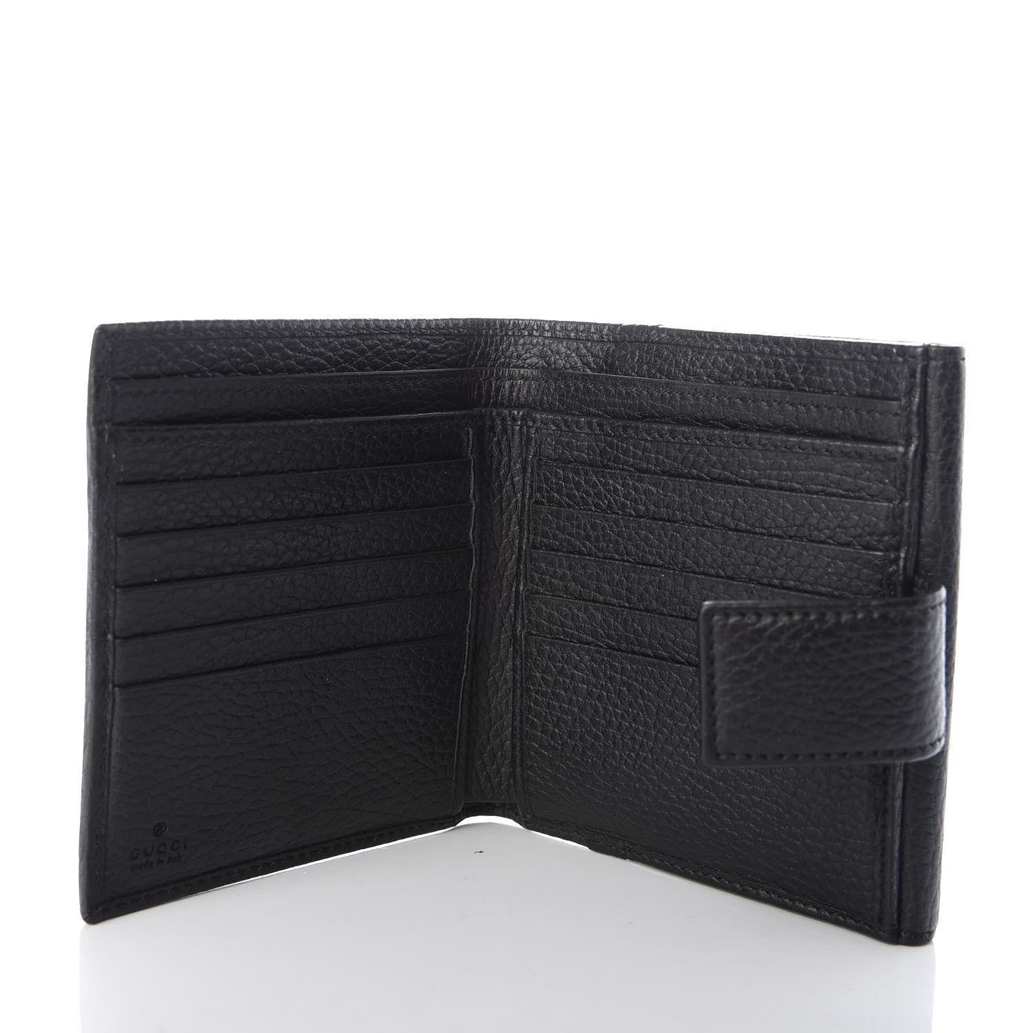 Gucci Dollar Calfskin Double G French Flap Wallet Black 5 of 7