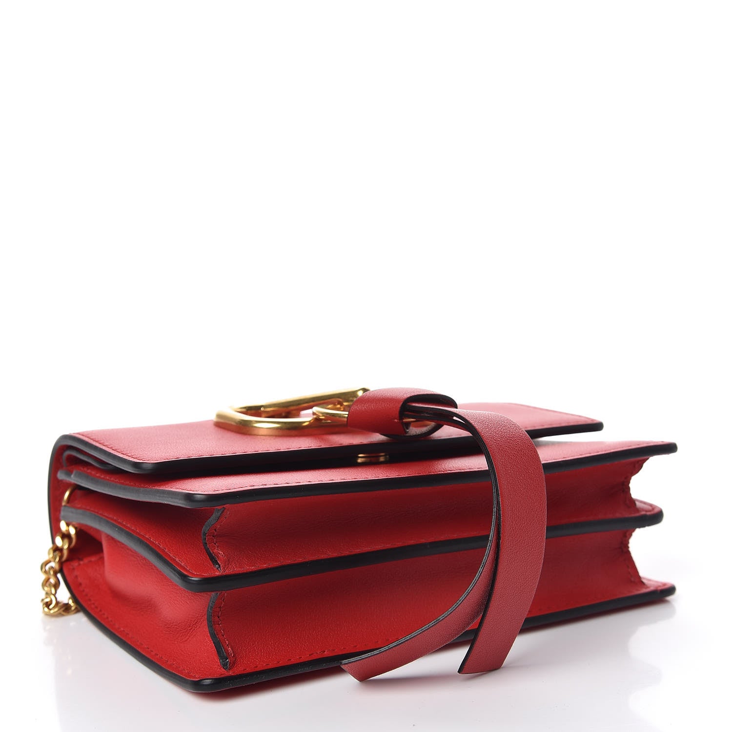 Valentino Garavani Smooth Calfskin Mini Vring Crossbody Bag Rouge Pur 4 of 8