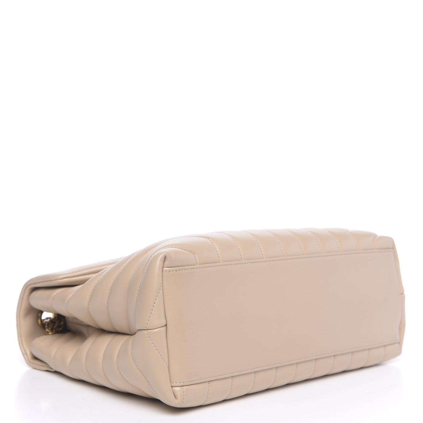Calfskin Y Quilted Monogram Medium Loulou Chain Satchel Nude Powder