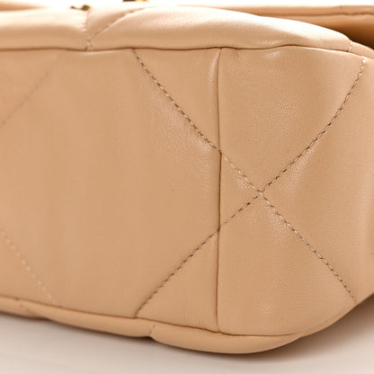Chanel Lambskin Quilted Medium Chanel 19 Flap Beige 10 of 11