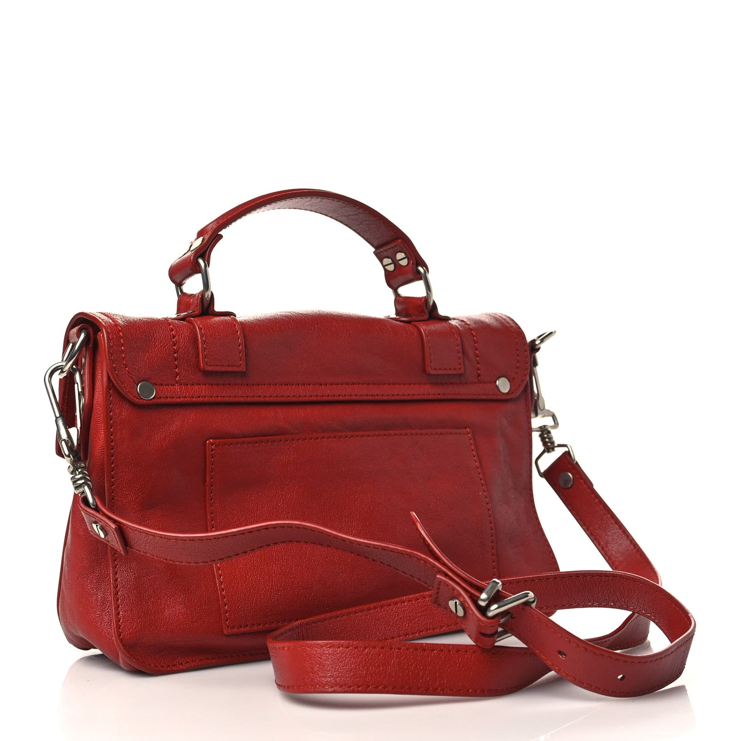 Lambskin Tiny PS1 Satchel Mandarin Red