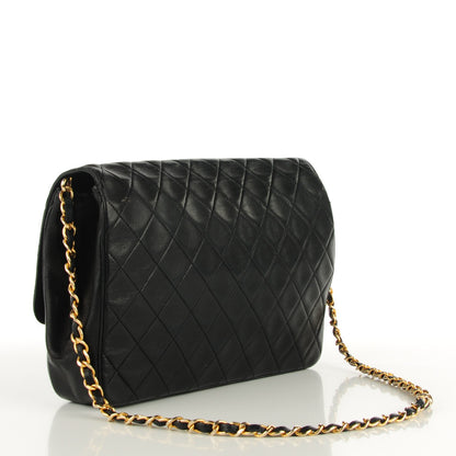 Chanel Lambskin Quilted Medium Single Flap Black 3 of 9