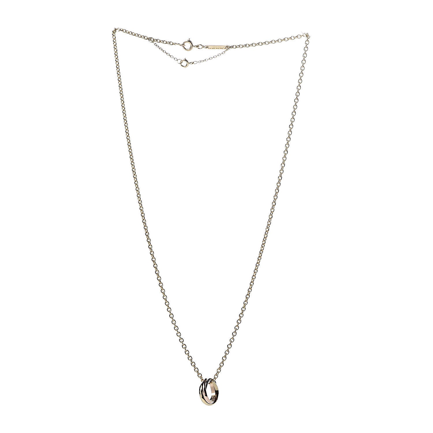 Cartier 18K Pink Yellow White Gold Baby Trinity Pendant Necklace 3 of 8
