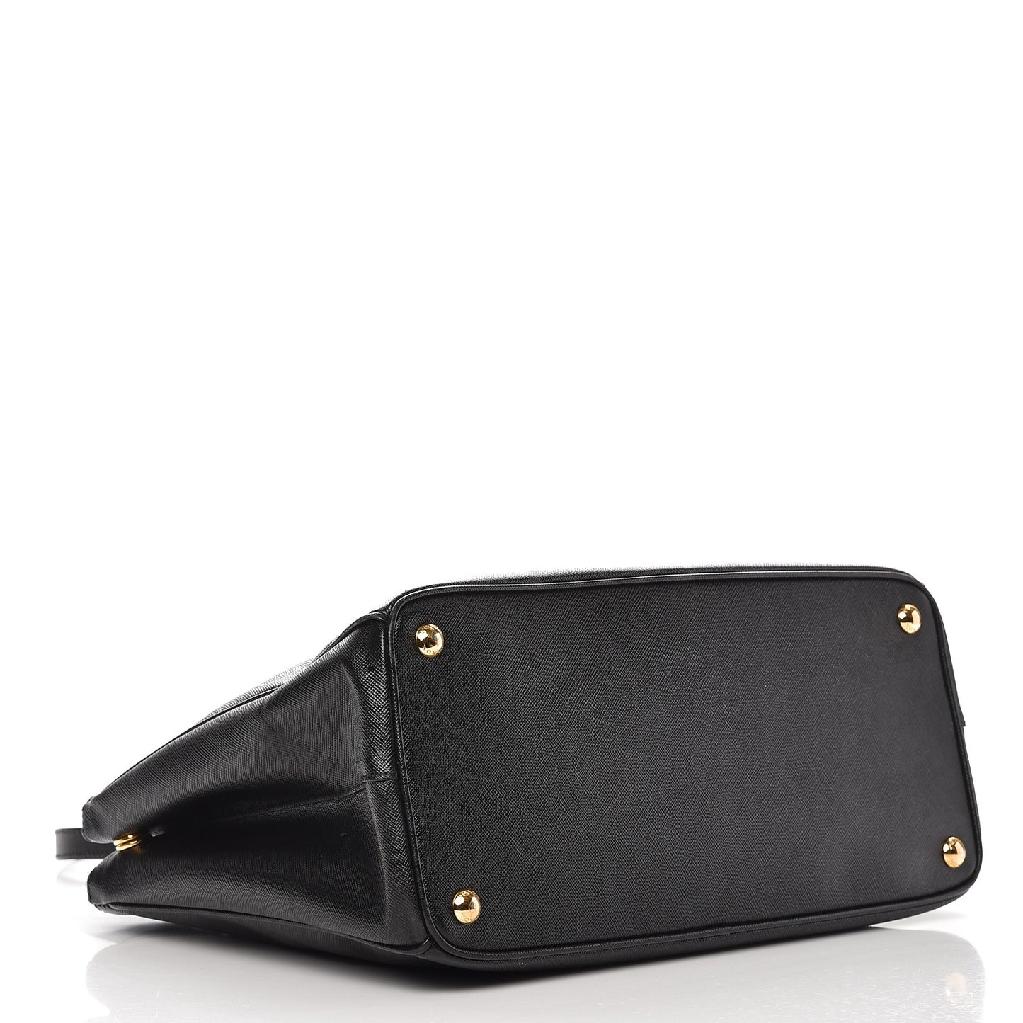 Saffiano Medium Galleria Double Zip Tote Black