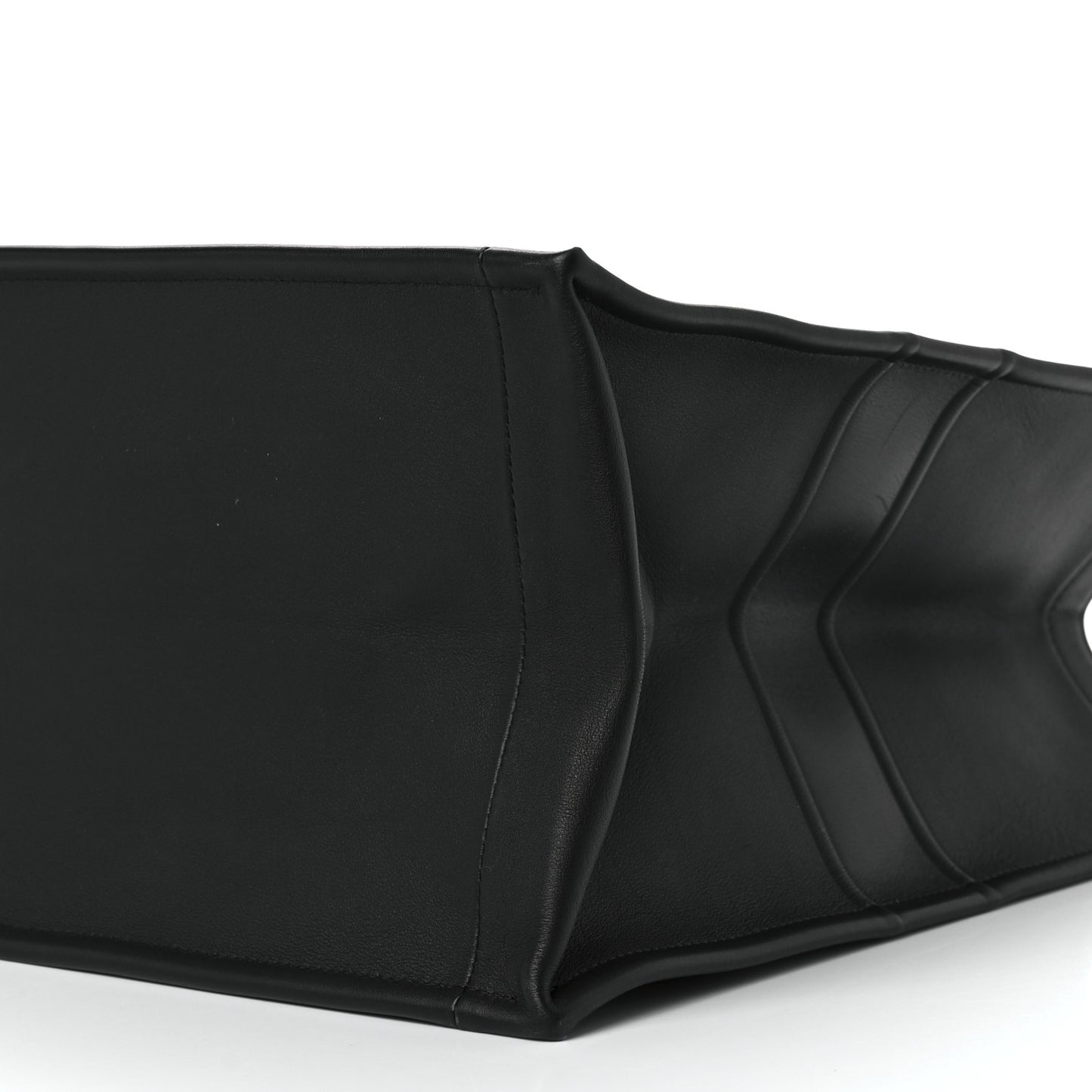 Calfskin Large Surrealism Book Tote Black