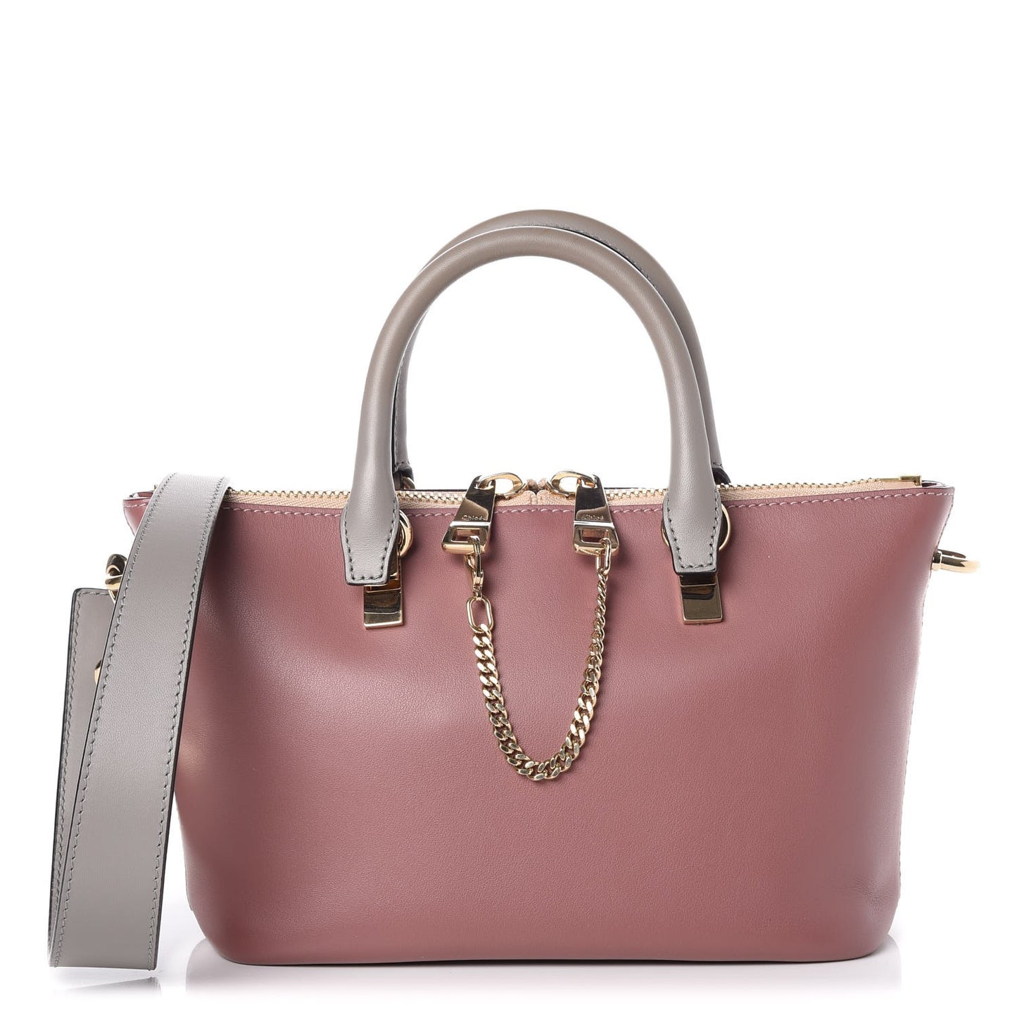 Smooth Calfskin Mini Baylee Tote Darlington Pink