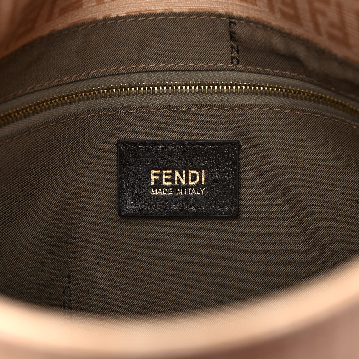 Fendi Zucchino Vitello Mama Baguette Beige Tortora 6 of 10