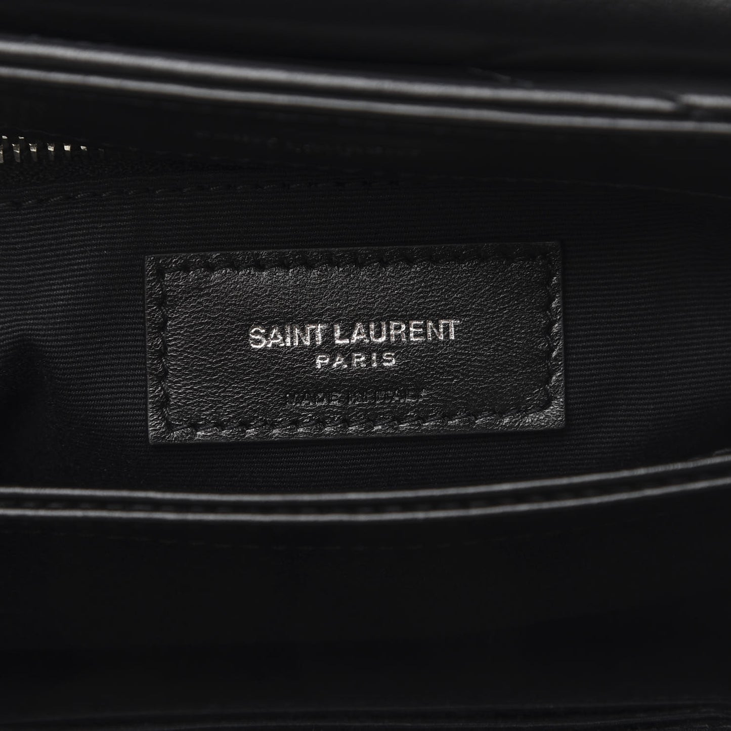 Calfskin Y Quilted Monogram Toy Loulou Crossbody Bag Black