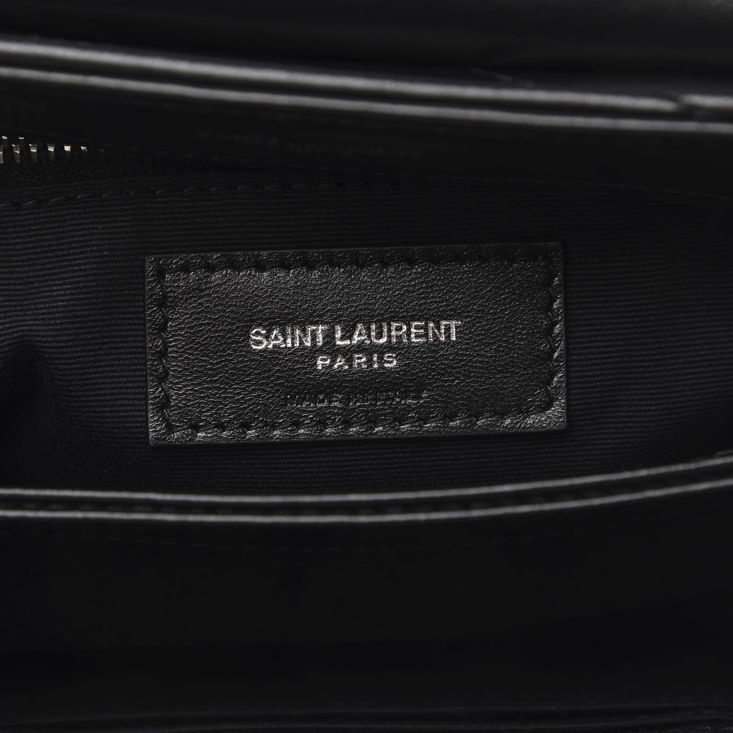 Saint Laurent Calfskin Y Quilted Monogram Toy Loulou Crossbody Bag Black 7 of 11