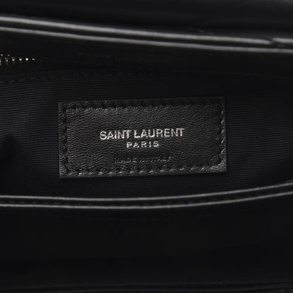 Saint Laurent Calfskin Y Quilted Monogram Toy Loulou Crossbody Bag Black 7 of 11