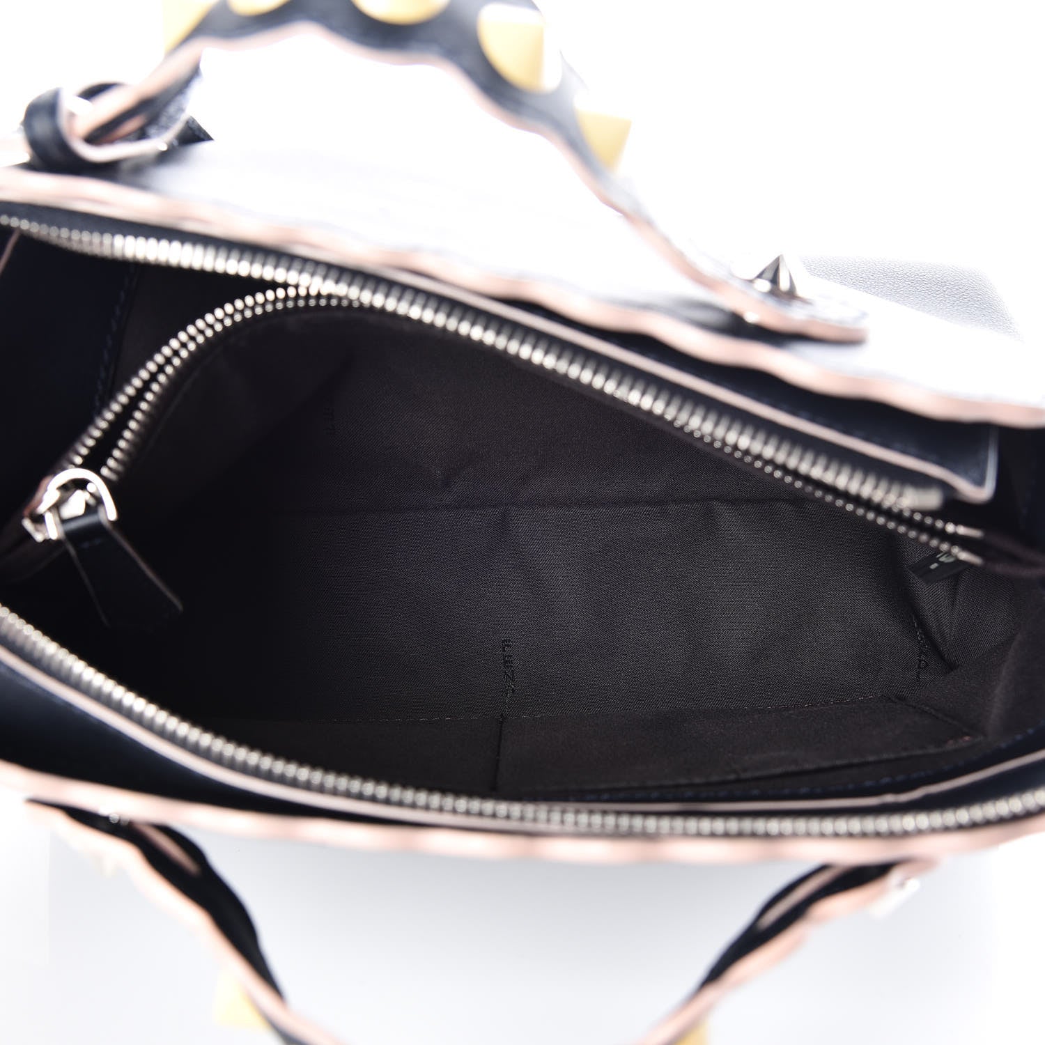 Fendi Vitello Dolce Scalloped Studded Medium By The Way Boston Bag Blu Notte 5 of 10