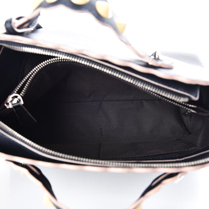 Fendi Vitello Dolce Scalloped Studded Medium By The Way Boston Bag Blu Notte 5 of 10