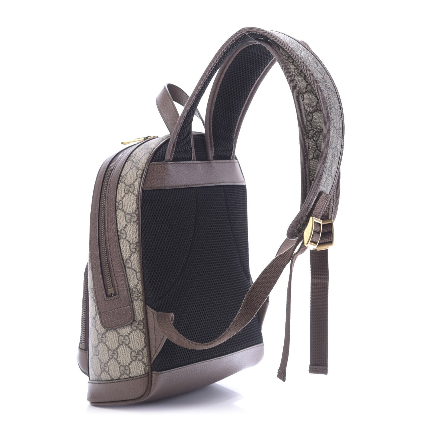 Gucci GG Supreme Monogram Calfskin Web Small Ophidia Day Backpack Beige Ebony New Acero 2 of 6