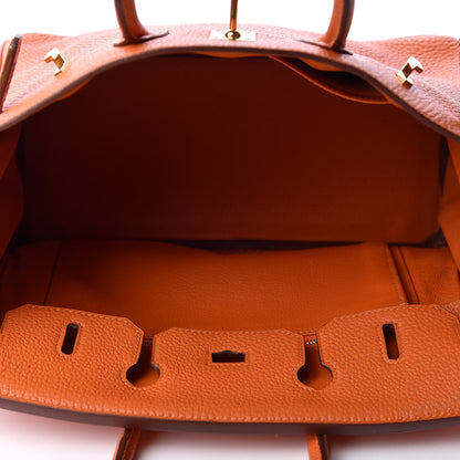 Hermes Togo Birkin 25 Orange 15 of 33