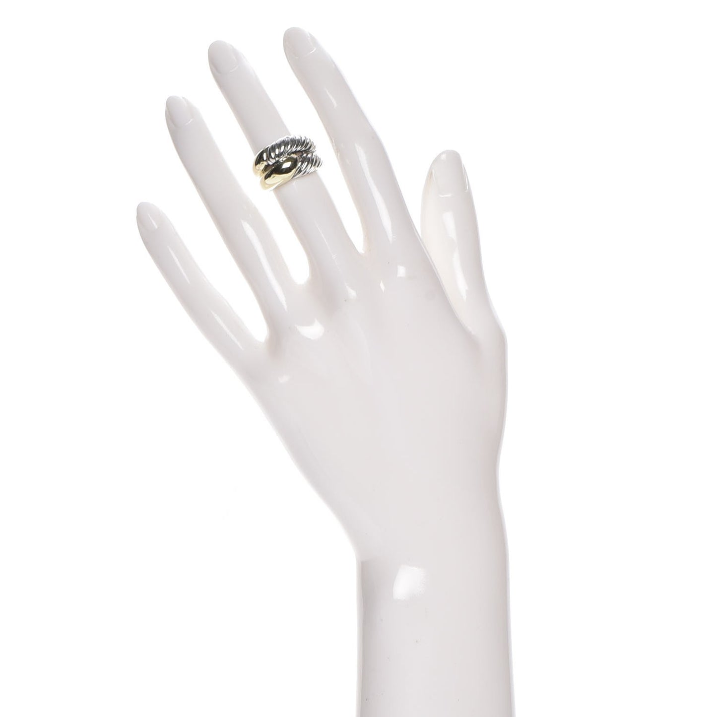 Sterling Silver 14K Gold Large Infinity Ring 48 4.5