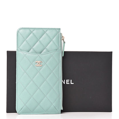 Chanel Caviar Quilted Classic iPhone Pouch Green 8 of 8