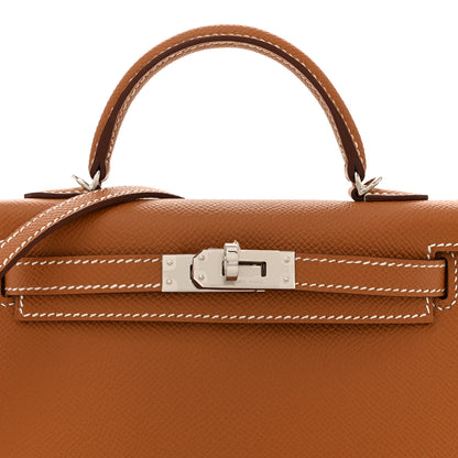 Hermes Epsom Mini Kelly Sellier 20 Gold 7 of 10