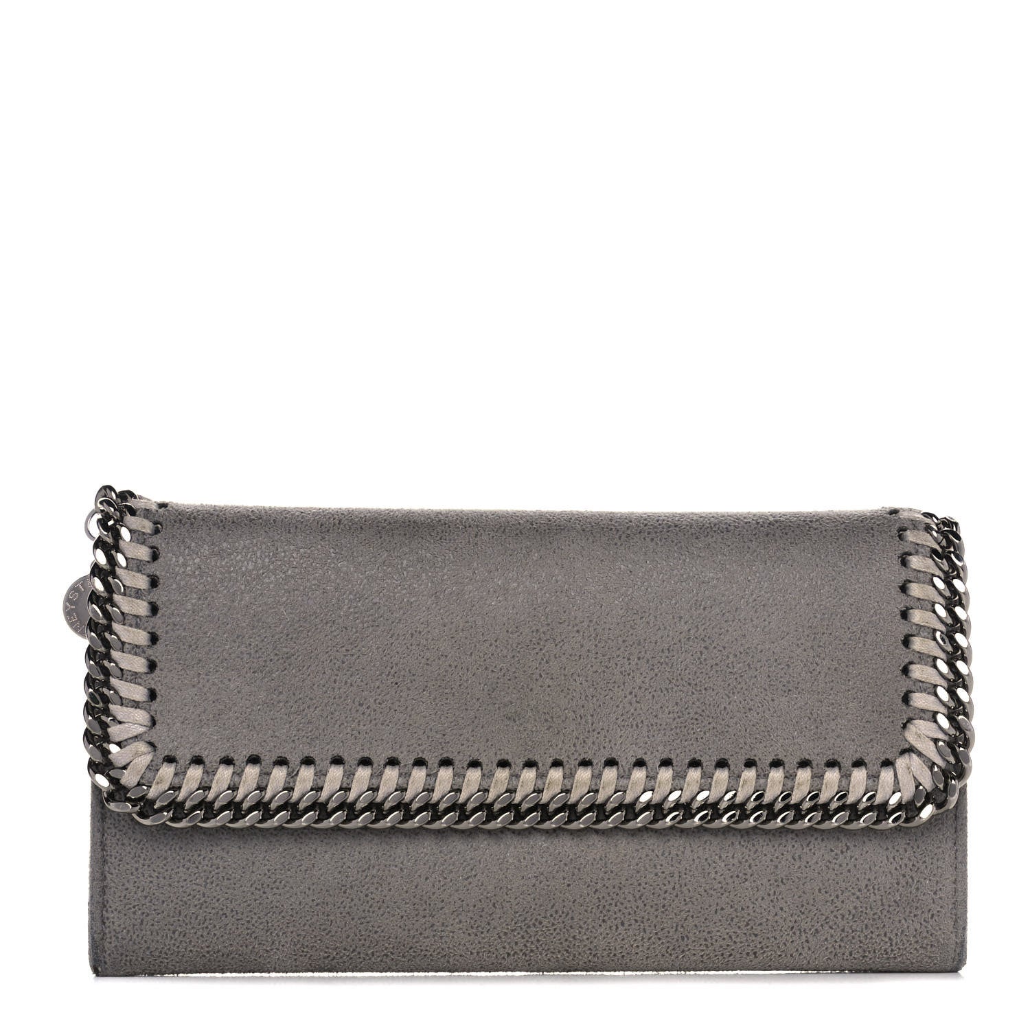 Stella McCartney Shaggy Deer Falabella Flap Wallet Grey 1 of 12