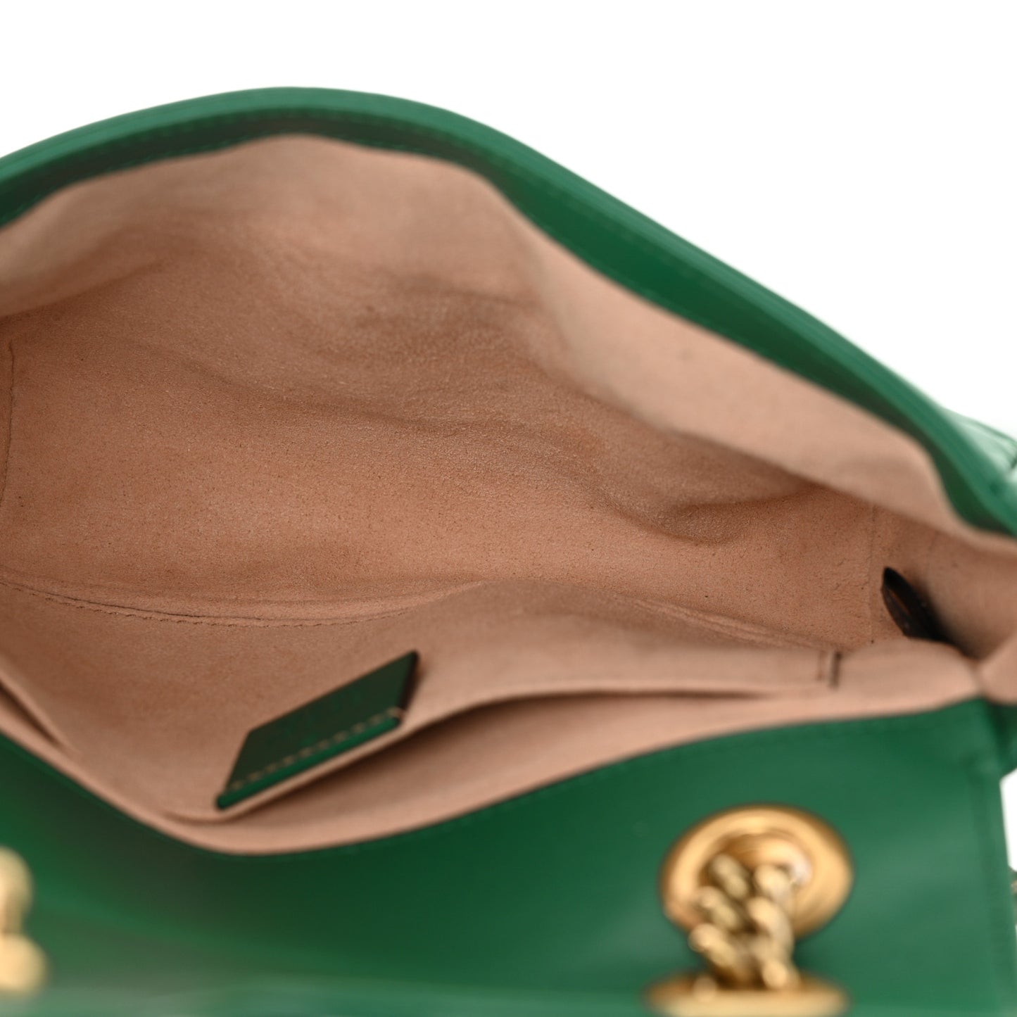Calfskin Matelasse Mini GG Marmont Shoulder Bag Emerald Green