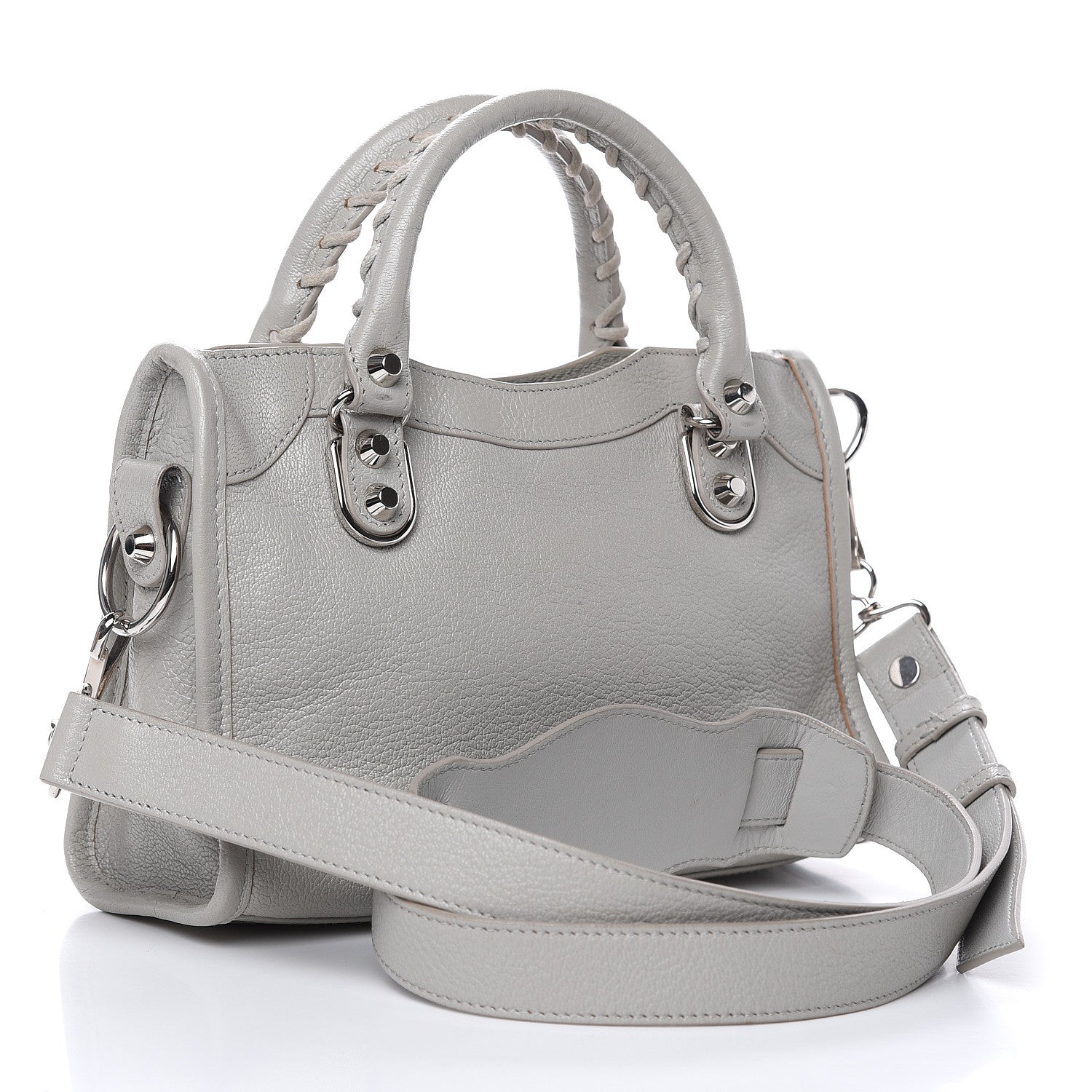 Balenciaga Chevre Silver Metallic Edge Hardware Mini City Gris Glace 3 of 13