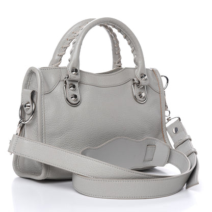 Balenciaga Chevre Silver Metallic Edge Hardware Mini City Gris Glace 3 of 13
