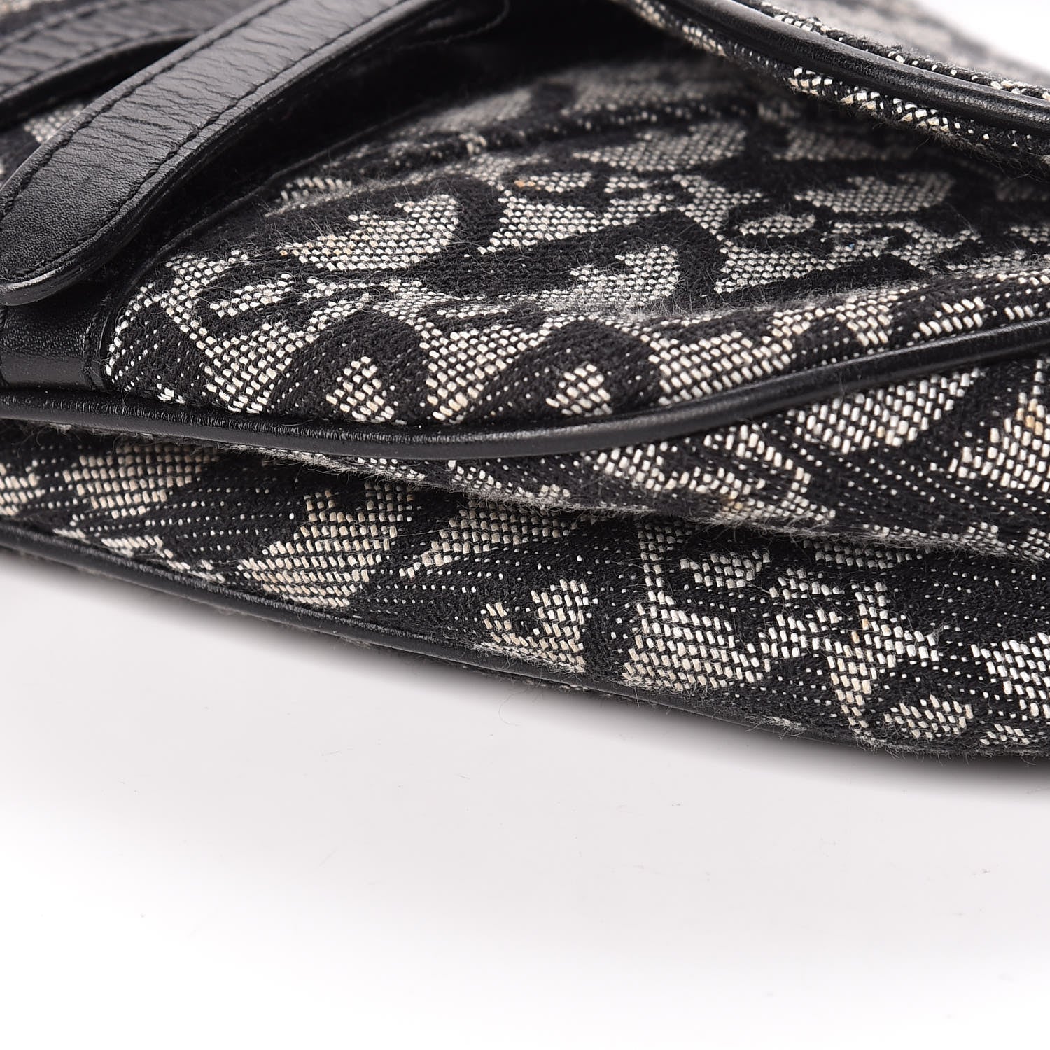 Christian Dior Monogram Saddle Bag Black 10 of 14