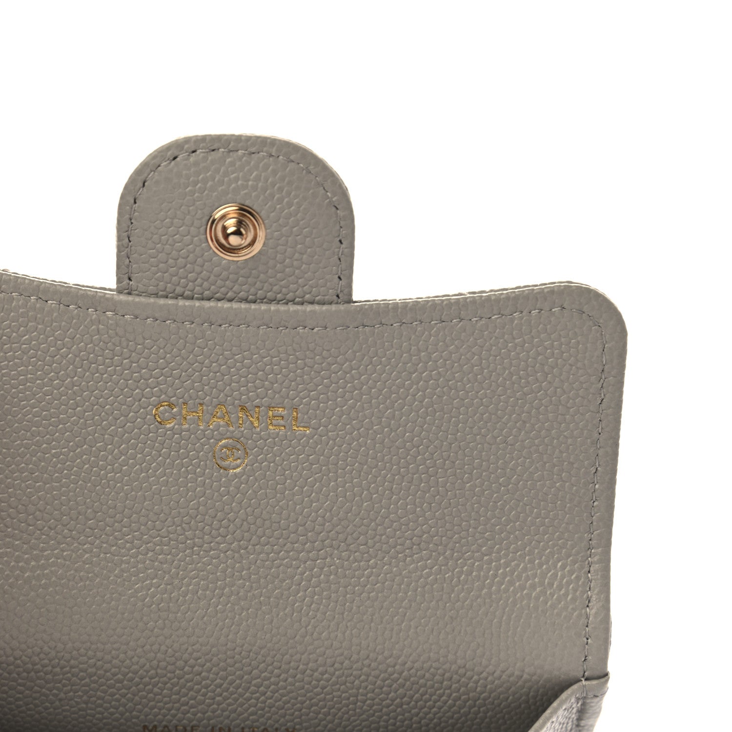 Chanel Caviar Quilted Flap Card Holder Wallet Dark Grey 6 of 8