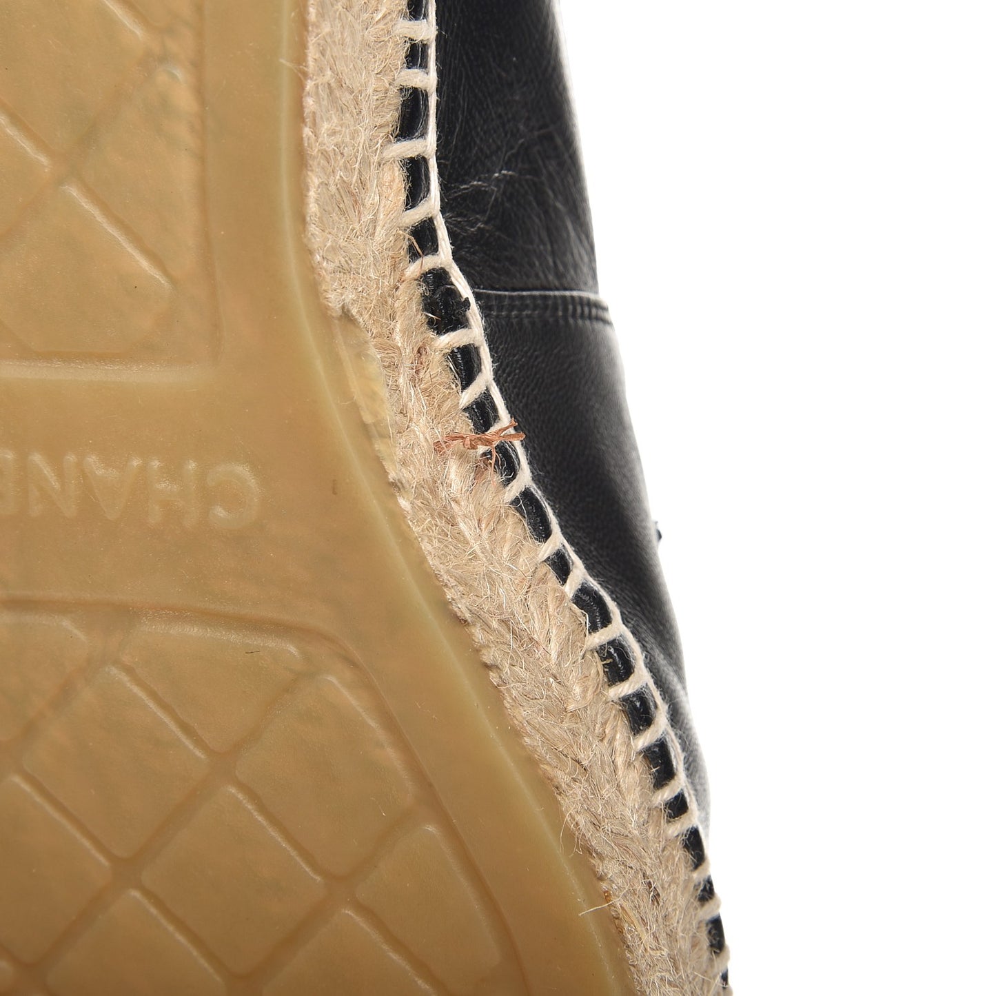 Lambskin CC Espadrilles 37 Black